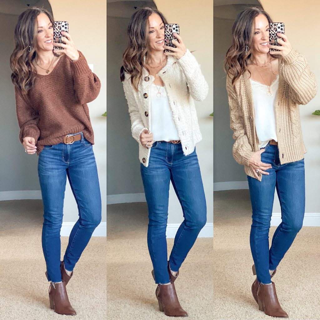 Target fall neural sweaters and cardigans // casual fall style // over 40 mom fashion