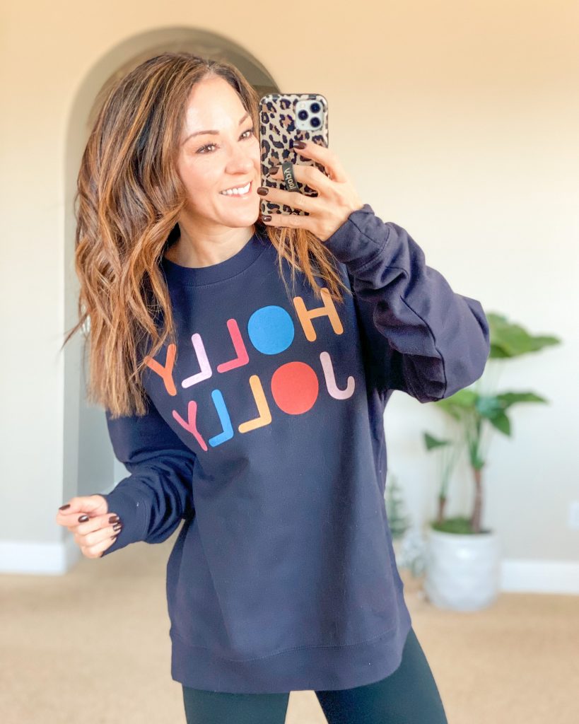 Holly Jolly sweatshirt // holiday sweatshirt 