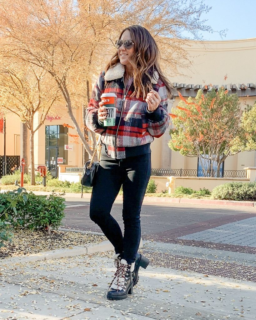 mom style // mom fashion // plaid bomber jacket // target style 