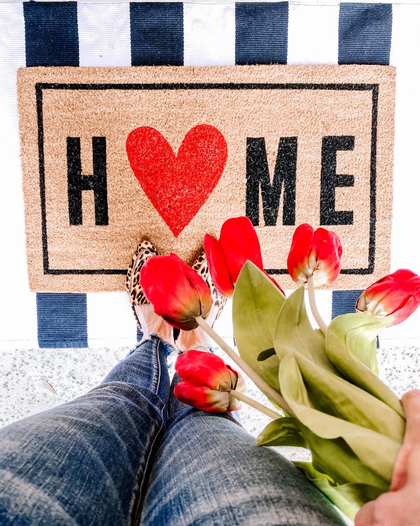 valentines decor, valentines doormat, heart doormat