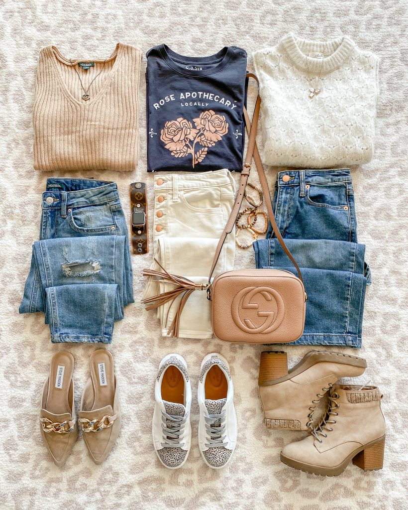 Target casual Fall outfit ideas, sweaters, jeans, skinny jeans, petite fall style, sweater vest, high waisted jeans