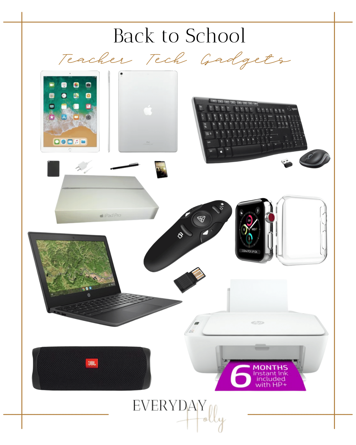 Back to School Teacher Tech

#teacher #teachertech #affordabletechnology #backtoschool #backtoschoolshopping #laptop #jbl #jblspeaker #printer #ipad #tech