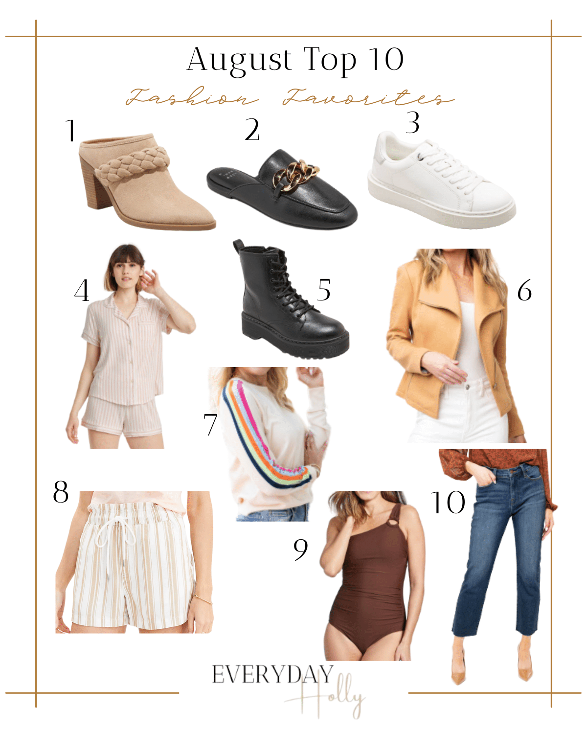 August Fashion Favorites

#august #augusttopsellers #topsellers #amazon #amazonfinds #amazonfavorites #amazonbeauty #amazonfashion #amazonhome  #gibsonlook #gibson #GL #motojacket #pjset #target #targetfootwear #fallfootwear #sneakers #mules #onepiece #targetswim #loftshorts