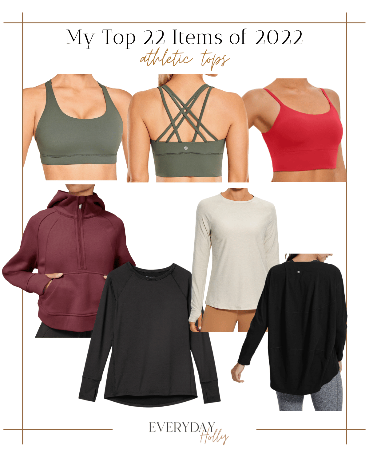 athletic tops. sports bras, pullovers, long sleeve tops, top 22 picks, amazon athletic tops, athleisure wear 