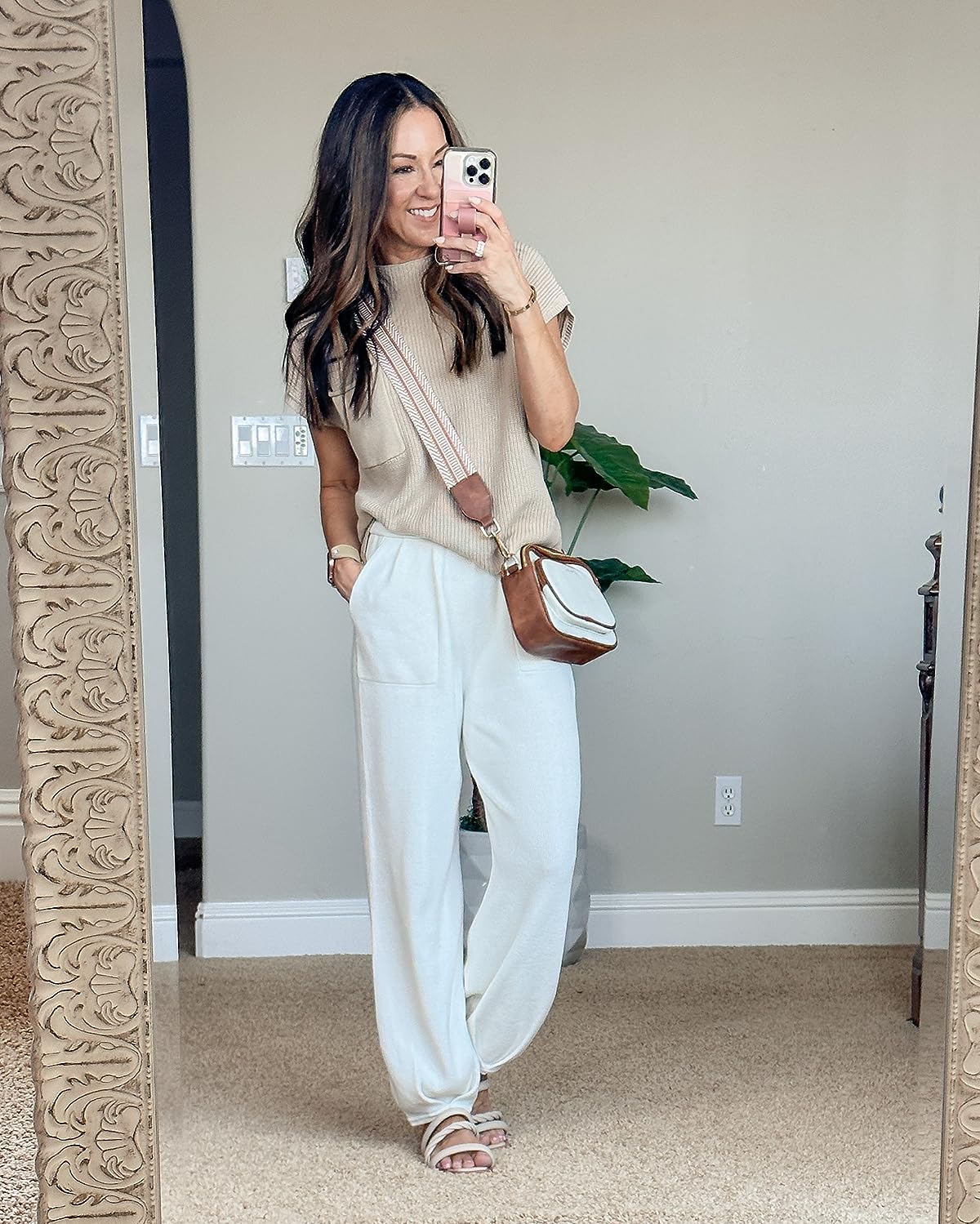 Long Pant Sweater Set | #fall #summer #fashion #amazon #shopping #purse #sandals #comfy #lounge #casual #goldjewelry