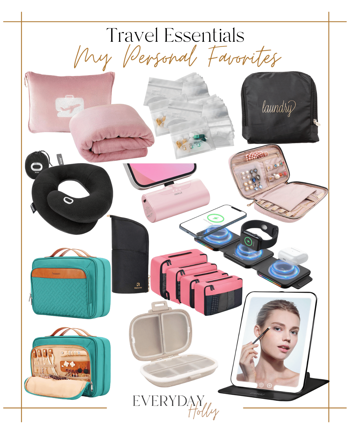 fall pieces you will want in your closet | #airport #travel #pillow #blanket #pillpouch #medicine #laundry #neckpillow #charger #electronics #makeup #toiletries #jewelry #mirror 