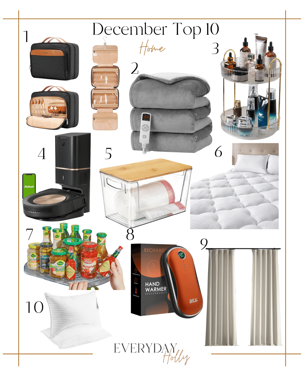 Hottest best sellers from december | #hottest #best #sellers #december #2023 #topseller #home #homefinds #heatedblanket #mattresspad #jewelry #vanity #handwarmer #lazysusan #drapes #vacuum #organize