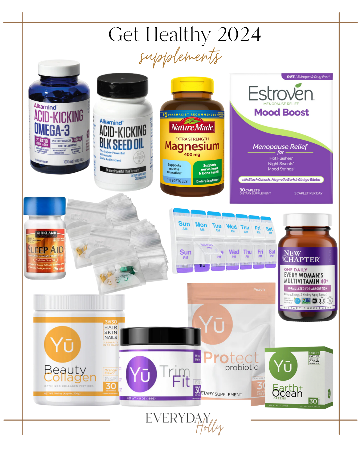 get healthy and become your best self this new year | #get #healthy #become #best #self #new #year #fitness #workout #supplements #omega3 #blackseedoil #magnesium #menopause #pillorganizer #yu #collagen #beauty #multivitamin