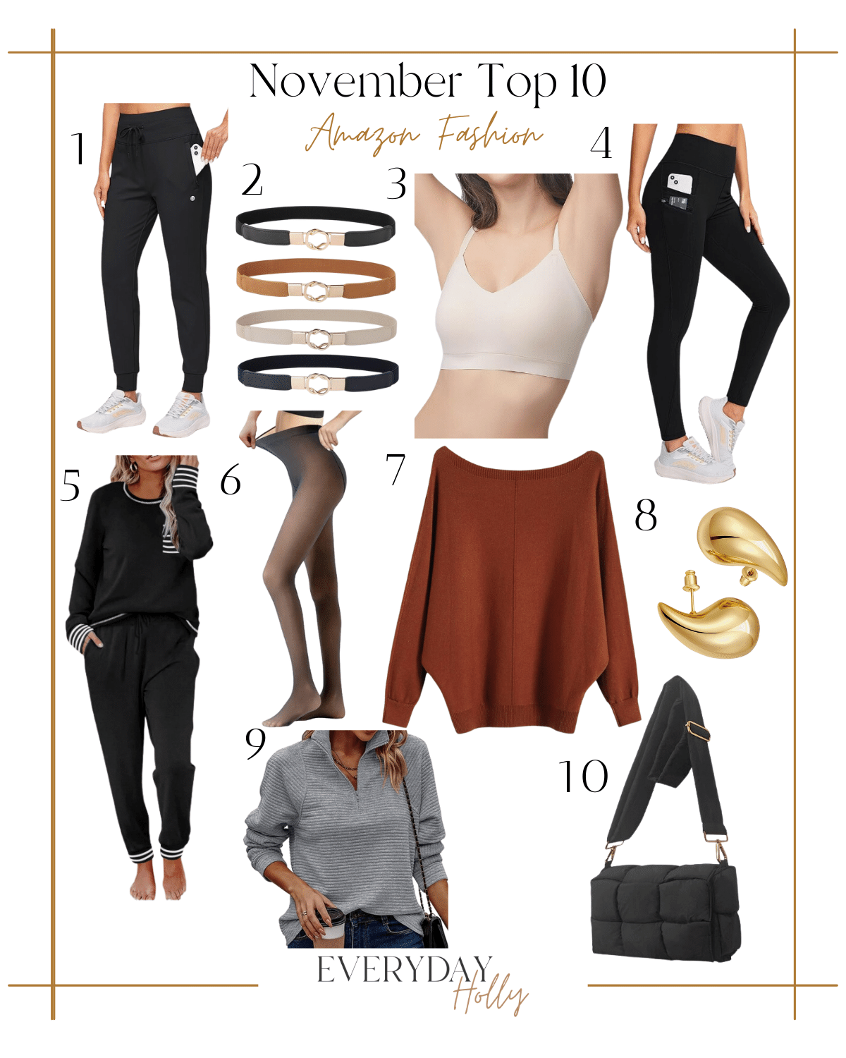 top 10 hottest best seller | #hottest #bestseller #november #top10 #trending #fashion #amazon #joggers #fleecelined #earrings #belts #workwear #pajamaset #purse