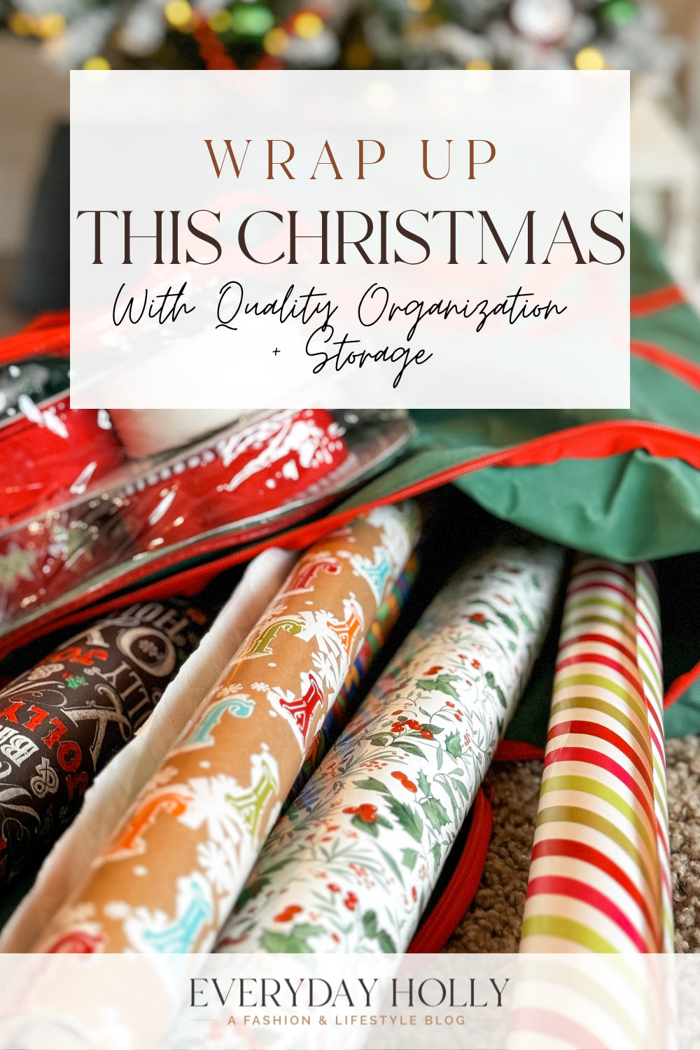 wrap up christmas quality storage and organization | #wrapup #christmas #storage #organization #holidays