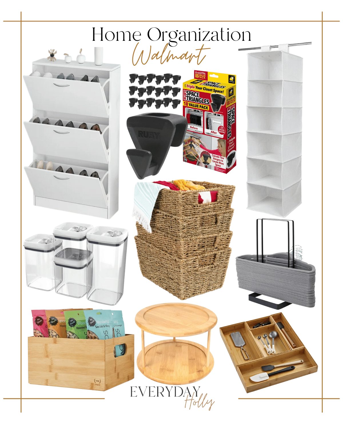 new year home refresh with these organizational must haves | new year, home refresh, home organization, organization, storage, shoe storage, space saver, hanger, food storage, hanger organizer, bamboo, kitchen drawer