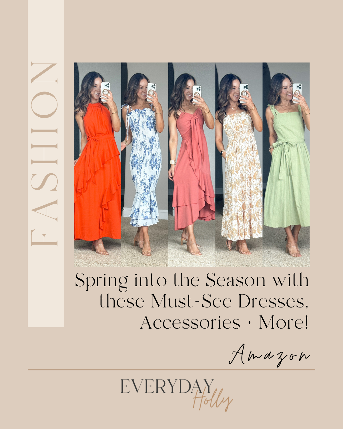 Spring into the season with these must-see dresses, accessories, and more | spring, spring fashion, spring dress, spring dresses, maxi dress, summer dress, summer fashion, seasonal fashion, floral dress, halter dress