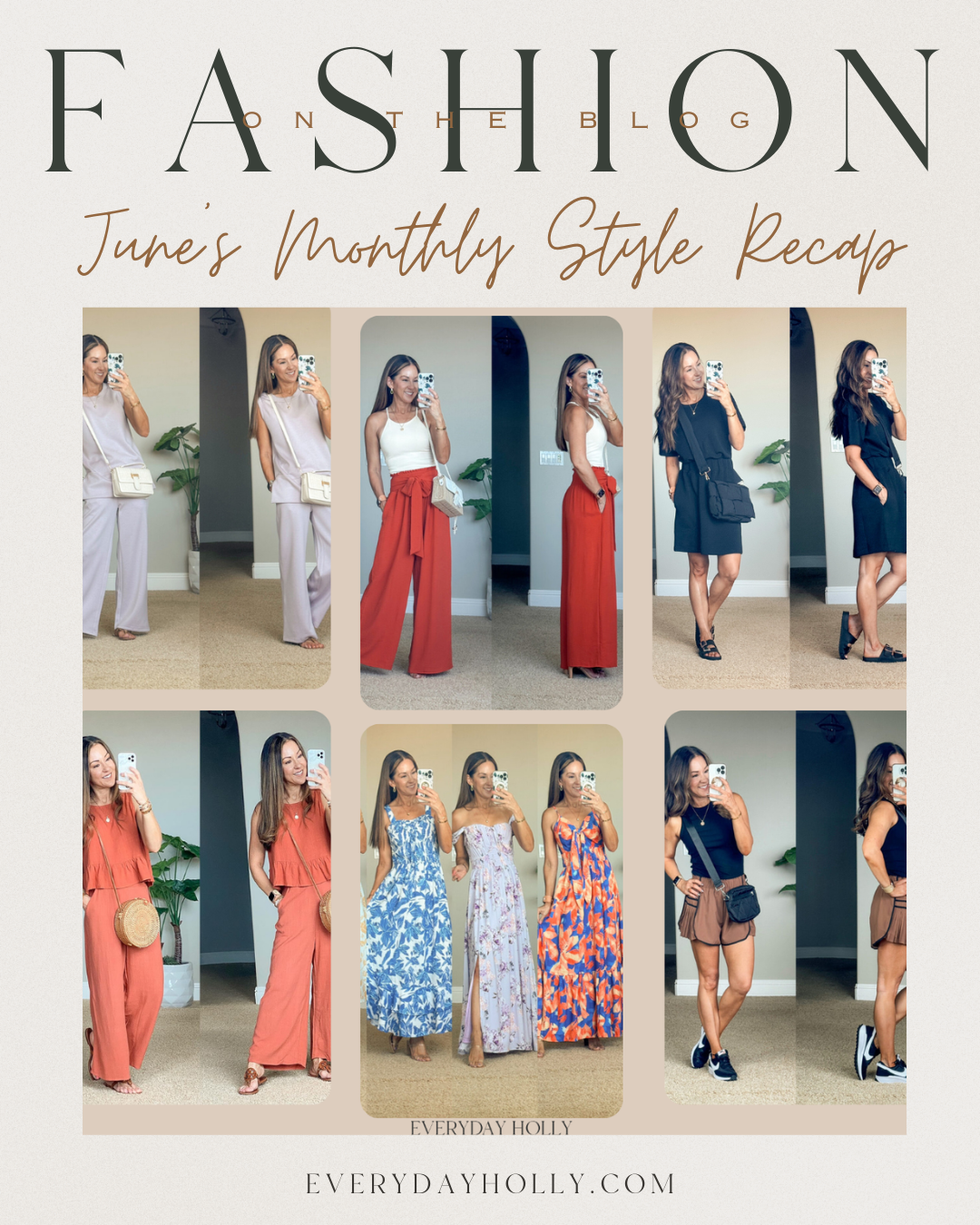 monthly style recap shop vacation looks, everyday outfits + more | style recap, monthly recap, june outfits, summer outfits, summer outfit inspo, trending fashion, trending summer faves, looks for less, best sellers