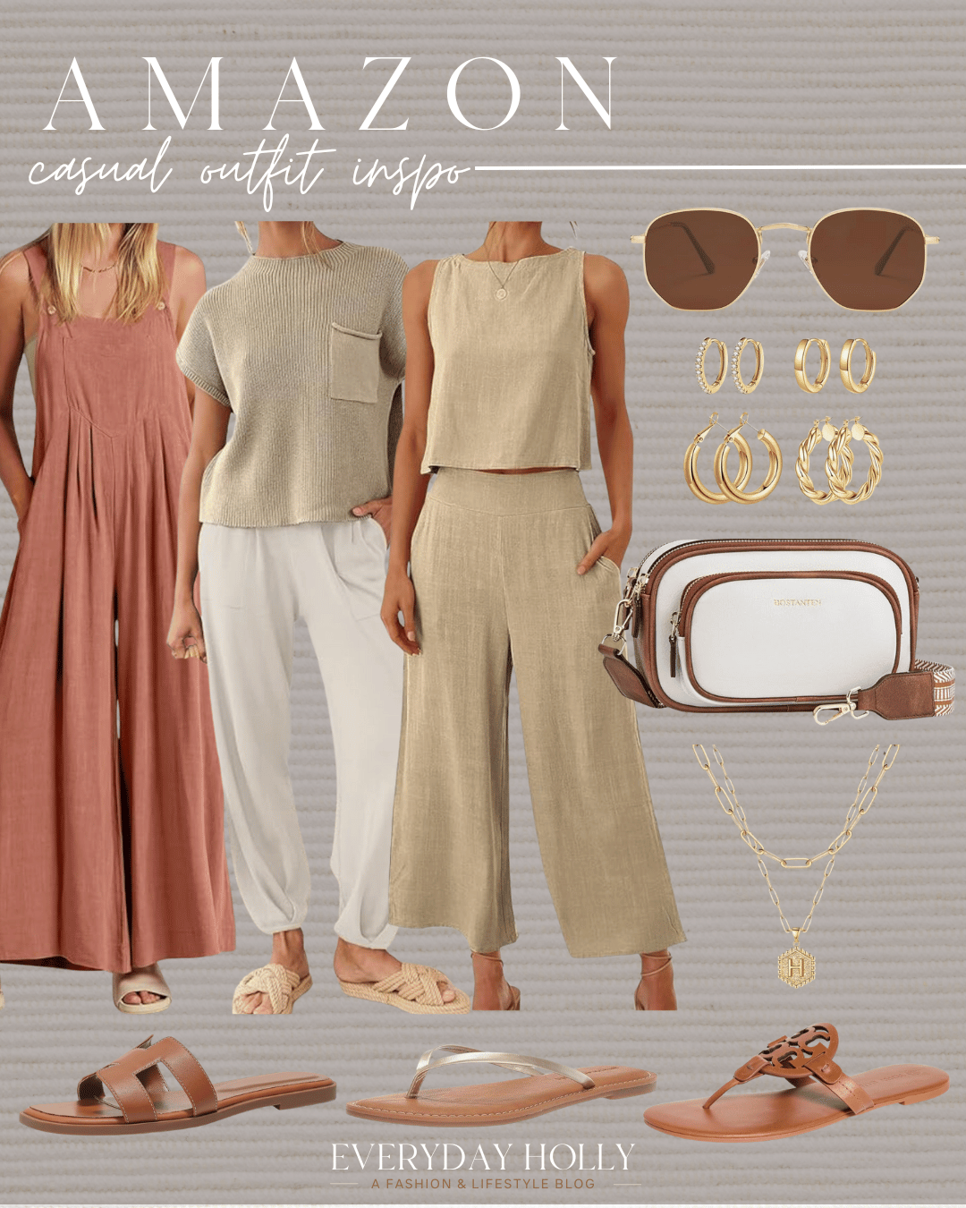 july style recap shop teacher outfits, summer styles and more | july, style recap, outfit recap, summer fashion, trending fashion, casual outfit inspo, casual style, two piece set, sweater set, gold jewelry