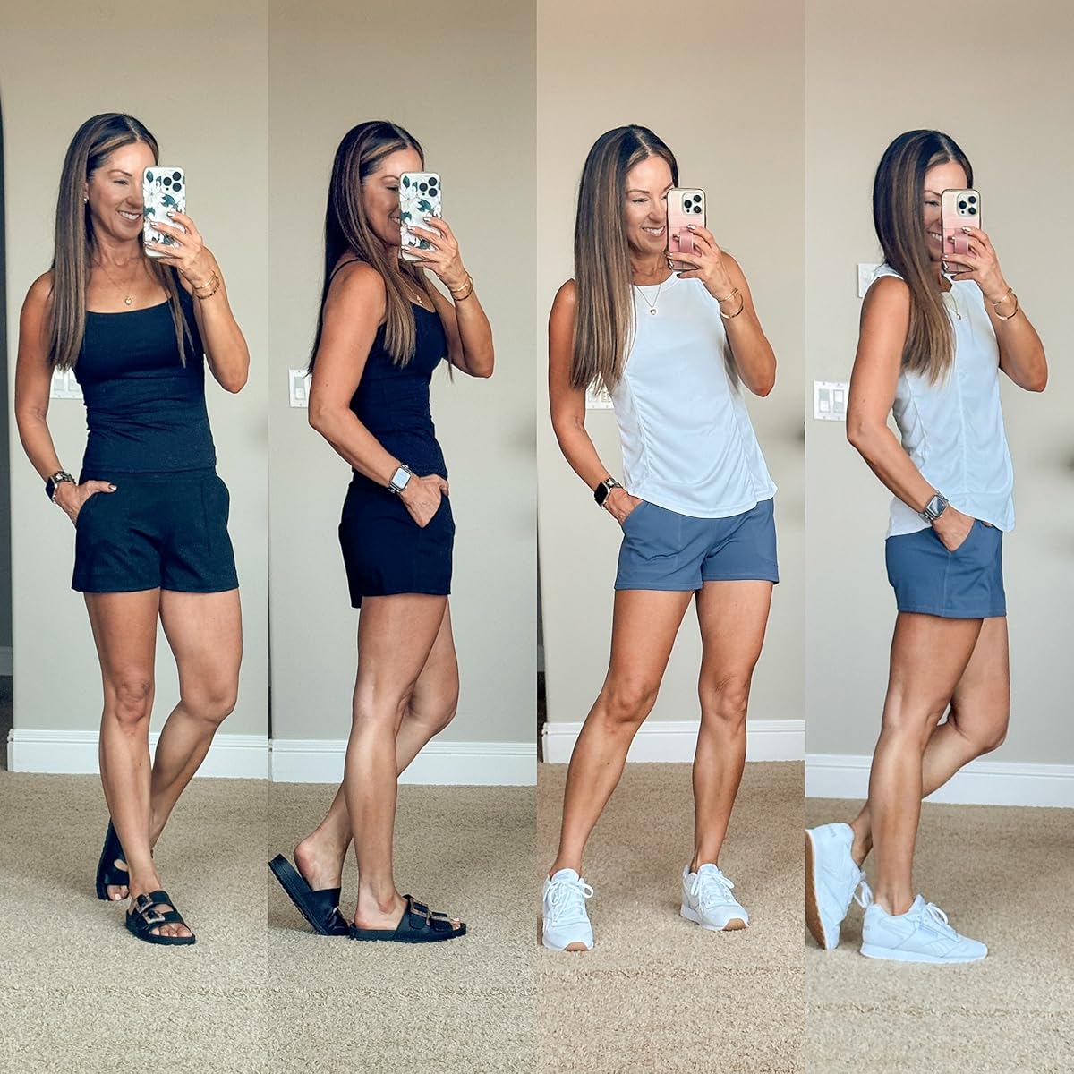 july style recap shop teacher outfits, summer styles and more | july, style recap, outfit recap, summer fashion, trending fashion, activewear, athleisure, running shorts, sneakers