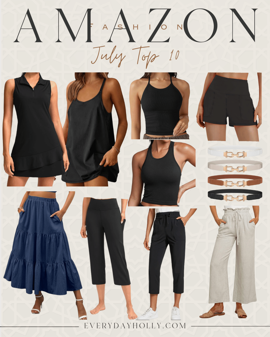 the top 10 hottest best sellers from july | best sellers, monthly best seller, fashion, beauty, home, athleisure, mini dress, activewear, workwear accessories, midi skirt, teacher outfit inspo