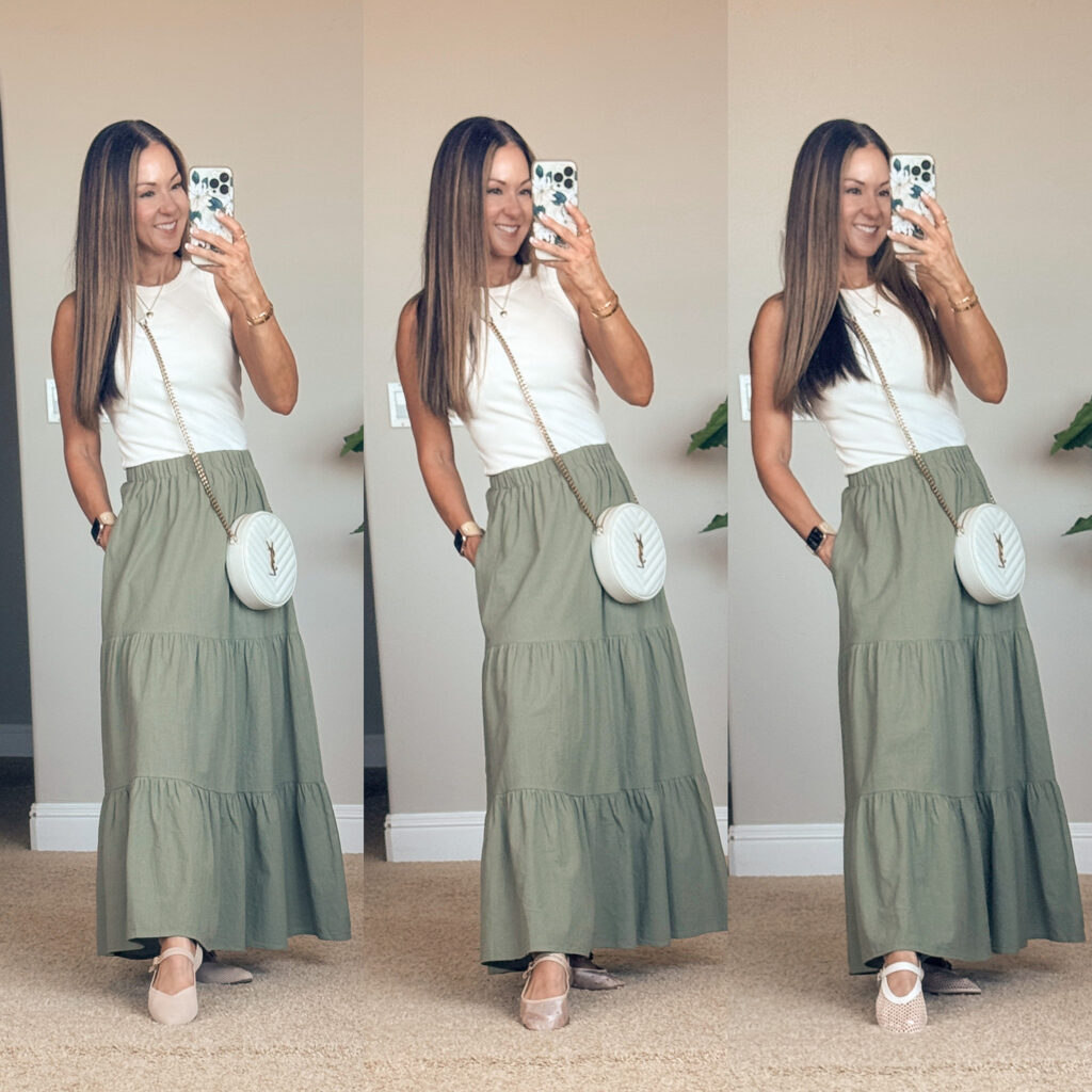 From Summer to Fall: August Outfit Trends You’ll Love | fall outfits, date night, jumpsuit, maxi skirt