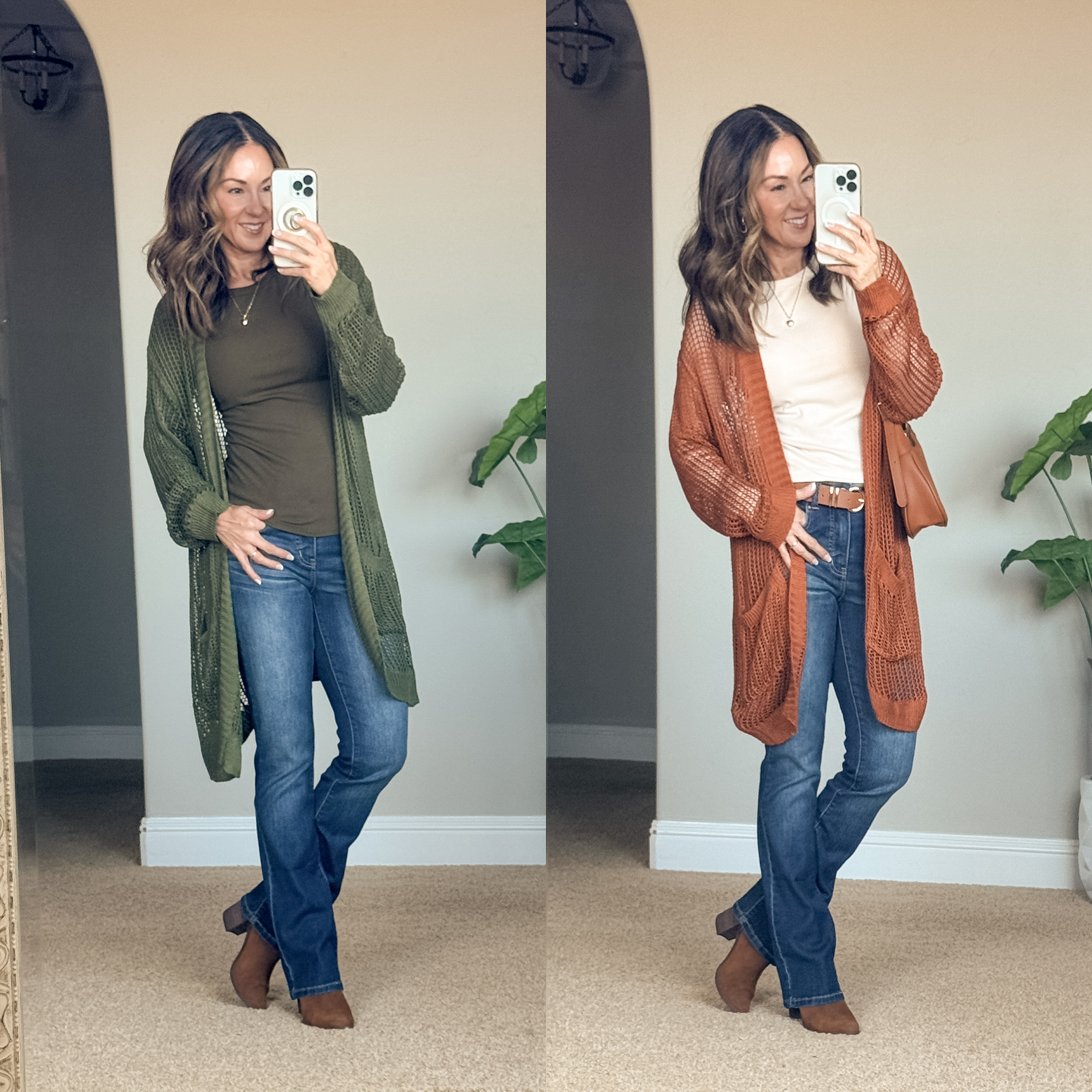 september style recap 75+ early fall outfit ideas you will love | september, style recap, fall outfits, fall outfit idea, casual outfits, fall layers, cardigan, denim, booties, fall denim, accessories