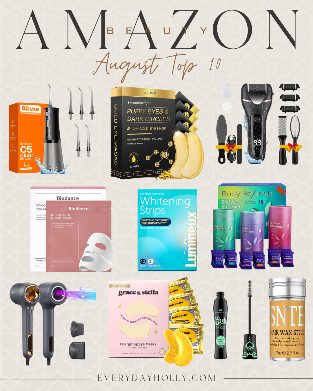 The Top 10 Hottest Best Sellers from August, beauty, skin care, eye masks, hair dryer, mascara, top  monthly best seller