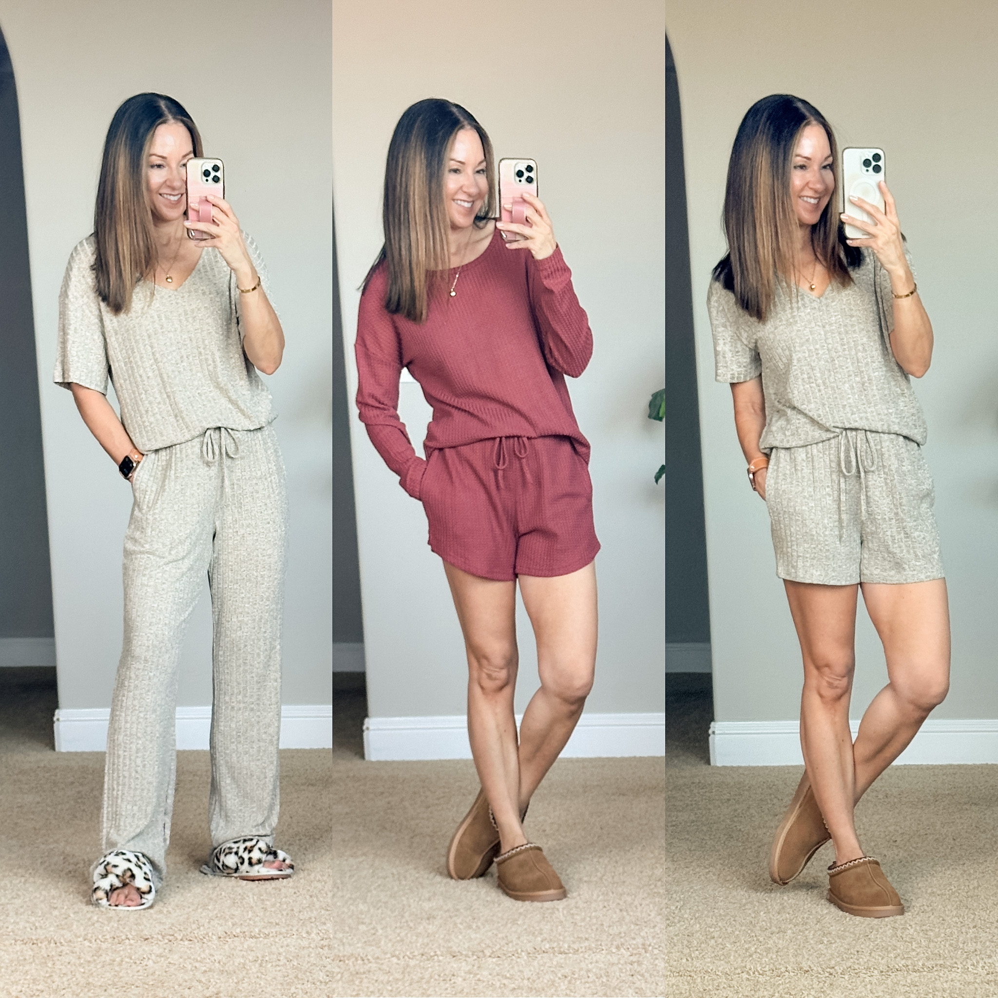 october style recap | style guide, fall fashion, fall outfits, fall layers, loungewear, two piece set, slippers, sleepwear