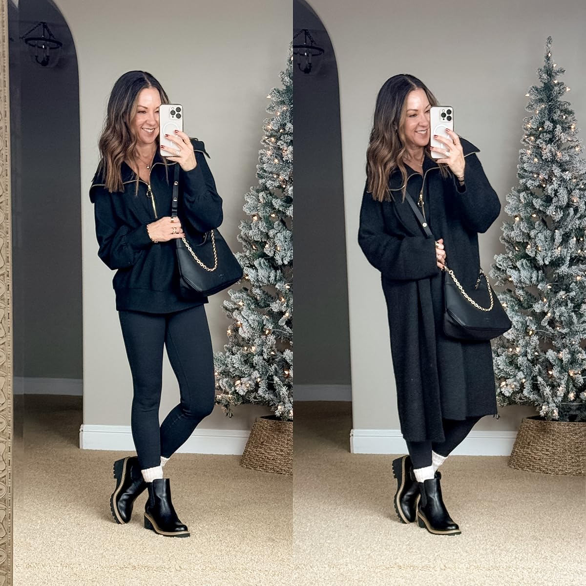 december style recap 51+ stunning winter outfits you can't miss | winter outfit, winter style, winter outfit inspo, fashion GHVHVDN1343028ger, trending fashion, winter layers, neutral fashion, outfit with leggings, chelsea boots, boot socks, purse, oversized jacket